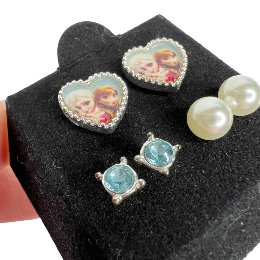 Avon Frozen Enchanted Girls Pierced Earrings Mix and Match 3 Pairs